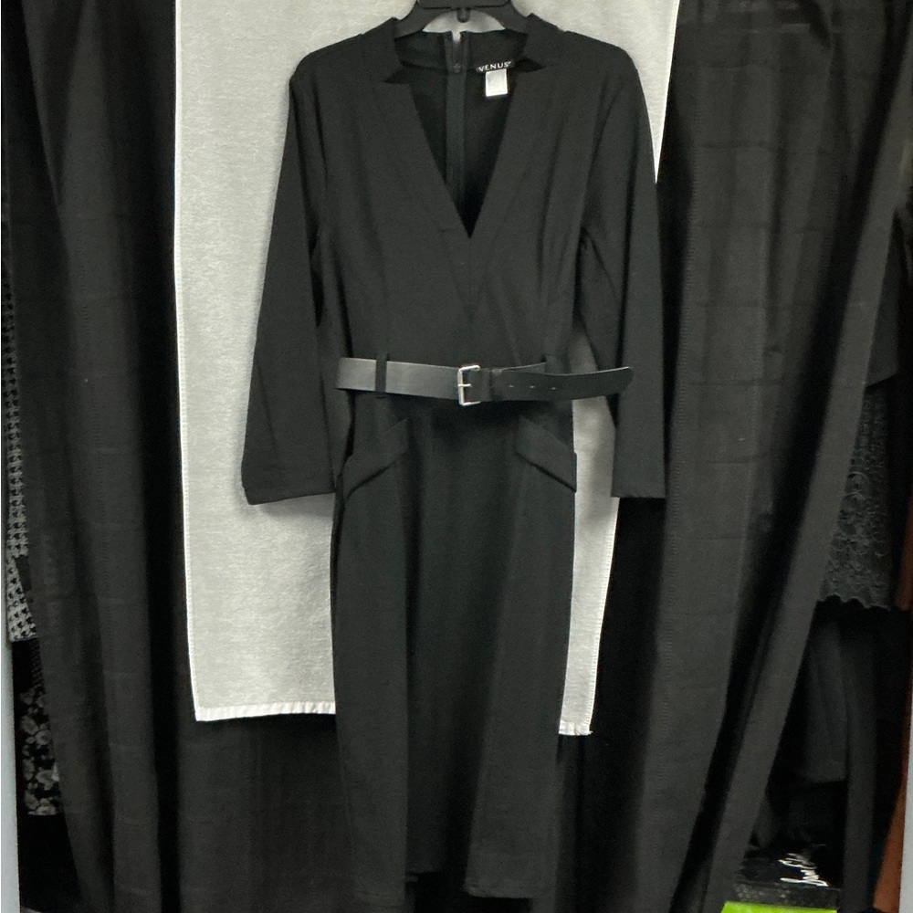 VenusElegant Black Long Sleeve Dress NWOT